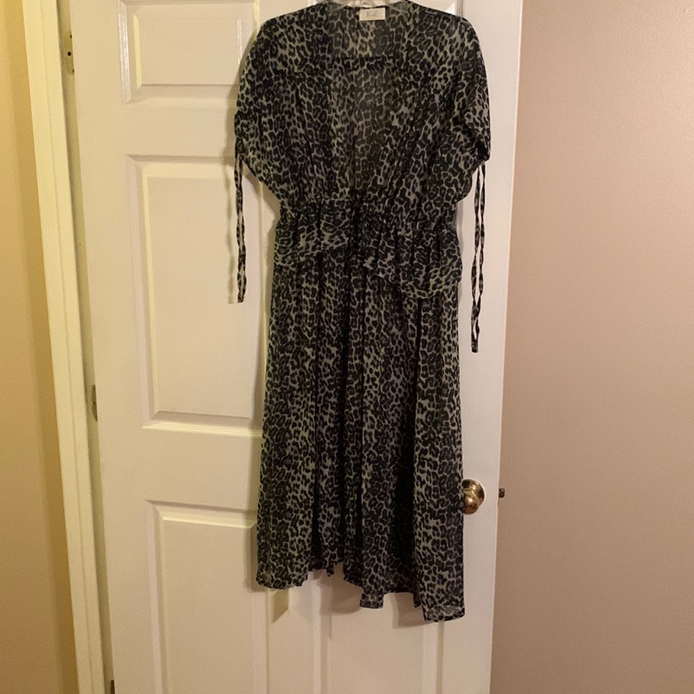 Animal print bathing suit cover up, one size fits all